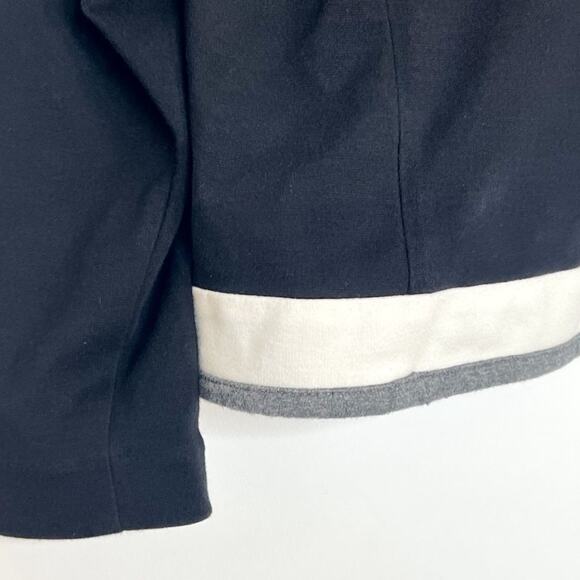 Talbots Lightweight Knit Suit Jacket Coat Black Cream Grey - Picture 8 of 11